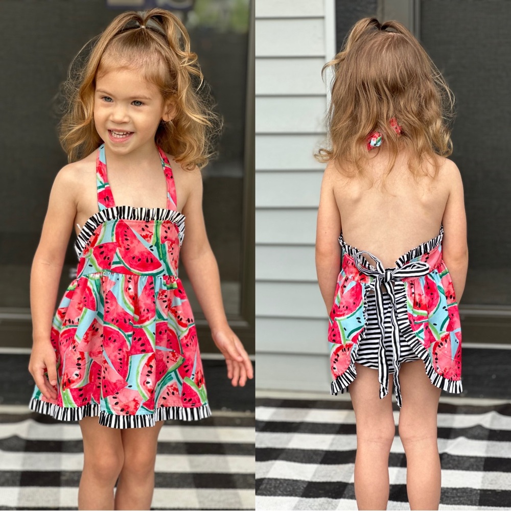 SHEIN | Girls Adjustable Watermelon Two Piece Set | Size 90